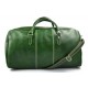 Bolso de viaje deportiva mujer bolsa de hombre con asas y correa de piel verde