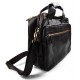 Sac à bandoulière brun en cuir sac notebook tablet ipad homme femme sac d'épaule