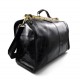 Leather doctor bag mens travel black womens cabin luggage bag leather shoulder bag