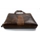 Herren schultertasche notebooktasche tablet ipad dunkel braun ledertasche