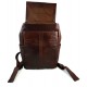 Leather brown backpack genuine leather travel bag brown