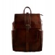 Leather brown backpack genuine leather travel bag brown