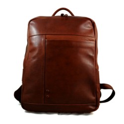 Leder rucksack leder rucksack damen herren reisetasche braun