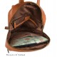 Leather brown backpack genuine leather travel bag weekender sports bag