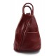 Sac à dos bandoulière en cuir sac homme femme rouge