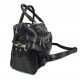 Ladies buffalo leather handbag womens shoulder bag black