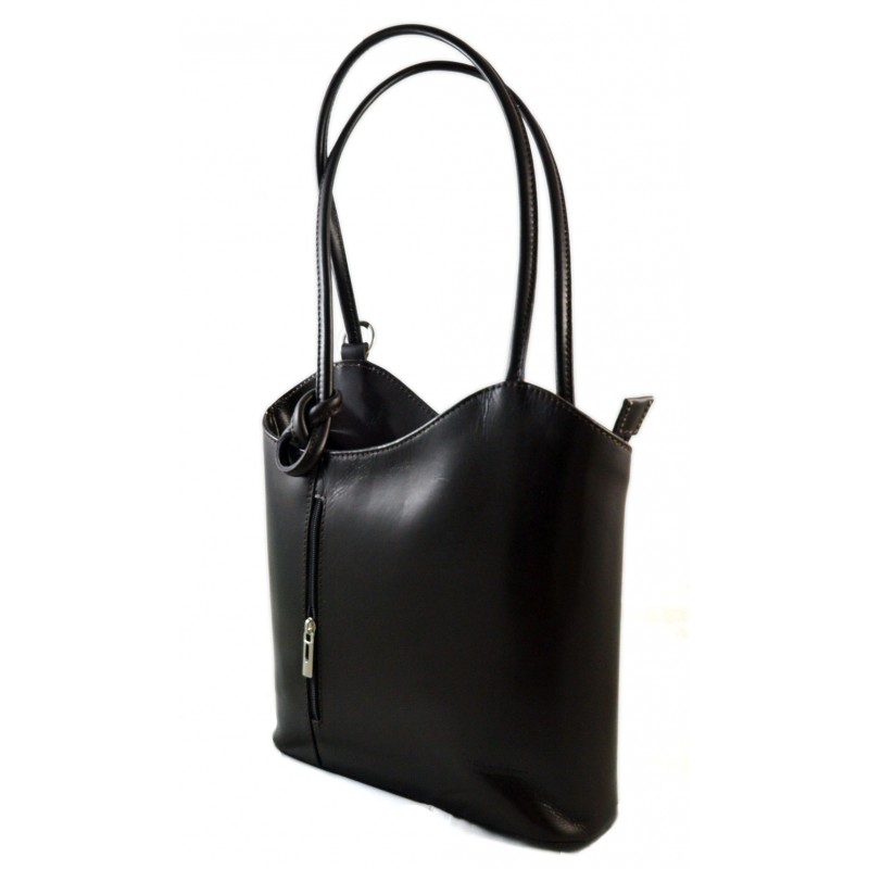 Ladies handbag dark brown leather bag clutch hobo bag backpack