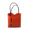 Ladies handbag orange brown leather bag clutch hobo bag backpack