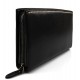 Leather clutch leather zipped bag big leather clutch zipper pouch leather zipper pouch black