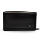 Leather clutch leather zipped bag big leather clutch zipper pouch leather zipper pouch black