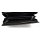 Leather clutch leather zipped bag big leather clutch zipper pouch leather zipper pouch black