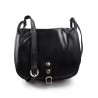 Borsa donna pelle tracolla a spalla nero vera pelle