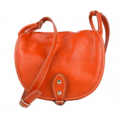 Borsa donna pelle tracolla a spalla arancione borsa vera pelle hobo bag
