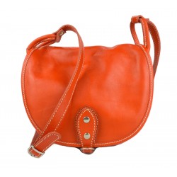 Sacoche femme sacoche orange de cuir sac femme sacoche besace bandoulière