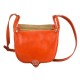 Ladies handbag leather bag clutch hobo bag shoulder bag orange