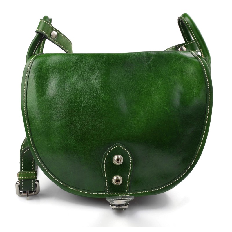 Borsa In Pelle Morbida Italiana 'Olimpia' Per Donna - Tracolla E Spalla, Grigio 34x26x7 Cm