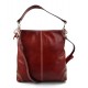 Sacoche femme sac à main en cuir sacoche de cuir rouge