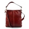 Borsa pelle borsello donna a spalla e a tracolla rosso