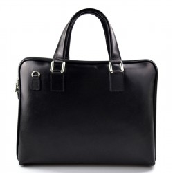 Women leather shoulder bag genuine italian leather handbag black