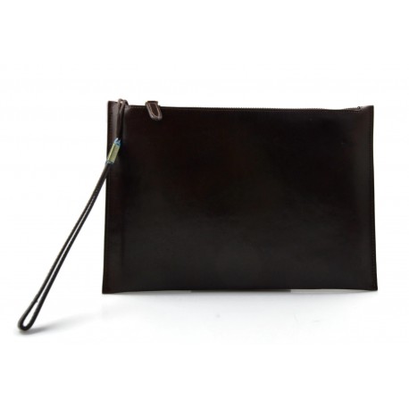 Sac pochette marron fonce pochette cuir sac à main cuir sac de soirée pochette femme sac femme cuir