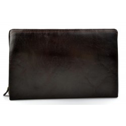 Embrague cuero marron oscuro bolso clutch grand bolso de embrague bolso de embrague cuero marron