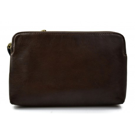 Leder kupplung dunkelbraun kupplung tasche leder clutch damen leder brieftasche damen