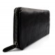 Leather pouch leather zipped bag big leather clutch zipper black pouch leather zipper