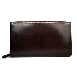 Leder kupplung tasche leder clutch leder brieftasche damen tasche dunkel braun
