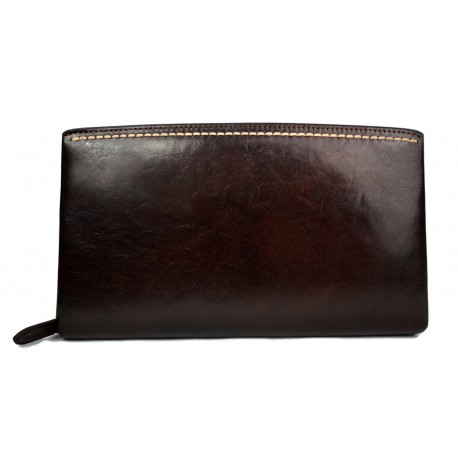 Leder kupplung tasche leder clutch leder brieftasche damen tasche dunkel braun