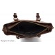 Ladies buffalo leather brown handbag womens shoulder bag