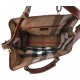 Borsone pelle bagaglio a mano borsa viaggio con manici e tracolla vera pelle marrone