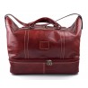 Sac de voyage en cuir homme femme bandoulière en cuir véritable sac sport rouge