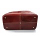 Leather duffle bag leather luggage genuine leather shoulder bag red mens ladies