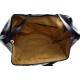 Leather duffle bag genuine leather shoulder bag black