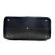 Leather duffle bag genuine leather shoulder bag black