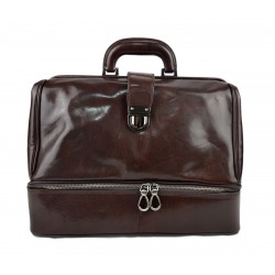 Doctor bag dark brown leather retro bag doctor bag for men women medical bag retro bag