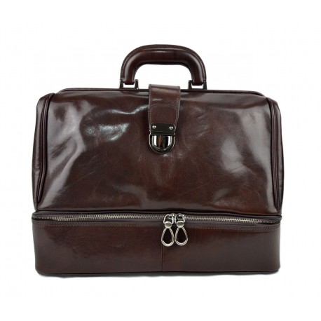 Sac cuir docteur marron foncè sac doctor bag sac à main cuir serviette sac cartable docteur cuir marron