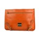 Leather briefcase mens ladies office handbag honey