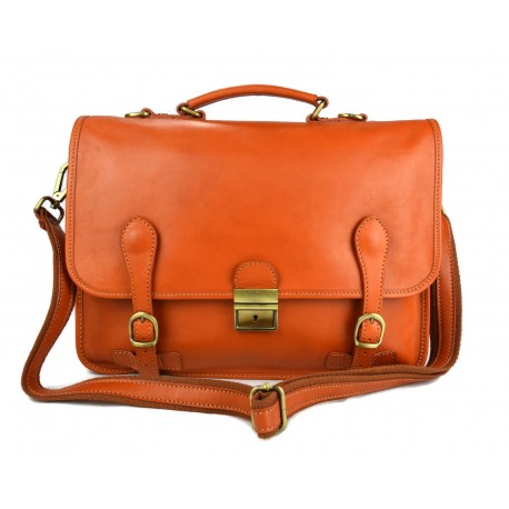Leder herren damen aktentasche messenger ledertasche honig