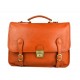 Leather briefcase mens ladies office handbag honey