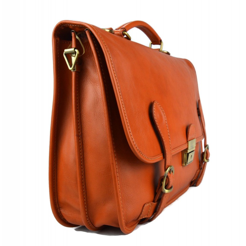 ALASKA ESPORTAZIONI Borsa Messenger In Pelle Genuina Fatta A Mano, Per Uomo, Con Scomparto Imbottito Per Laptop 15 Pollici, Marrone