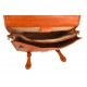 Leather briefcase mens ladies office handbag honey