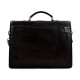 Leather briefcase mens ladies office handbag shoulderbag messenger business bag satchel black leather executive bag