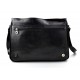 Sac messenger cuir homme cuir sac d'épaule bandoulière sac postier messenger noir