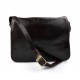 Bolso messenger de piel bandolera de cuero bolso de hombre piel bolso de espalda marròn oscuro