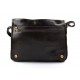 Bolso messenger de piel bandolera de cuero bolso de hombre piel bolso de espalda marròn oscuro