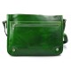 Bolso messenger de piel bandolera de cuero bolso de hombre piel bolso de espalda verde