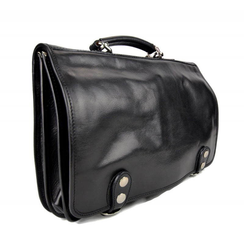 Leather messenger bag office bag mens business shoulder bag xxl black