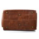 Borsone viaggio in pelle doctor bag con manici e tracolla borsa pelle uomo donna marrone opaco