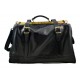 Borsone viaggio in pelle doctor bag con manici e tracolla borsa pelle uomo donna nero
